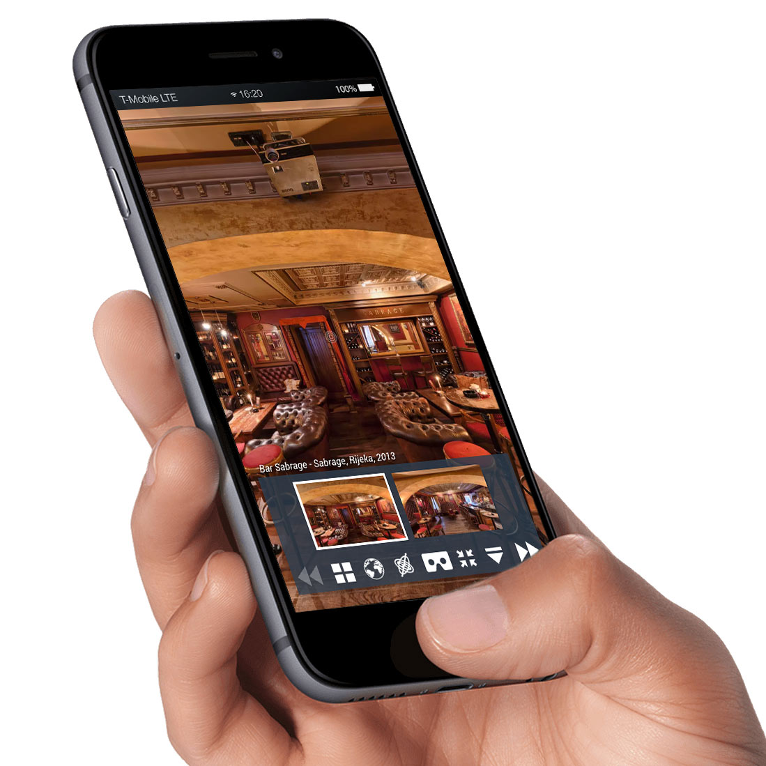 Virtual tour on a phone
